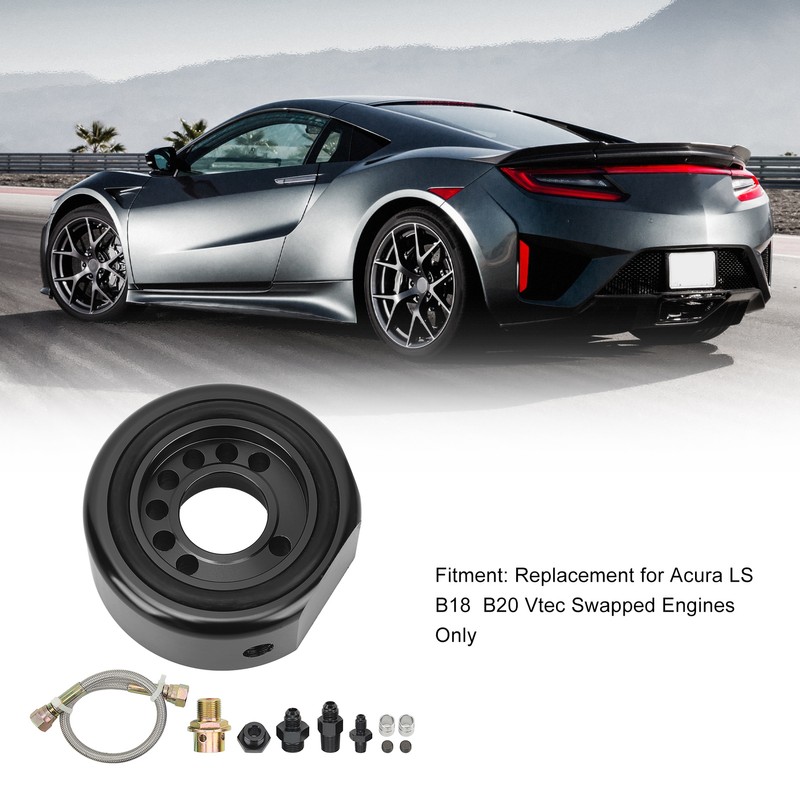 11Pcs VTEC Head Conversion Kit Oil Filter Sandwich Plate Adapter
