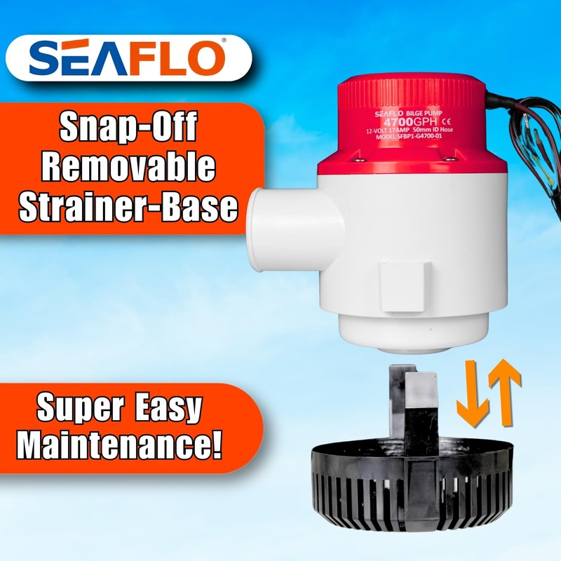 SEAFLO 01 Series 4700 GPH Bilge Pump – 12V, 2"