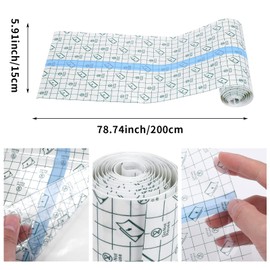 Molain Molain 1 Rolle Tattoo Aftercare Wasserdichte Bandage Transparent Hautschutzband Zweite Haut Heilung Sch1tzende Klare Klebebandagen Tattoo Bandage Rolle Wunde Wasserabweisend (Klar)