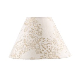 Aspen Creative 58758, Empire Uno Lamp Shade, Cream & Light Brown, 4" Top x 10" Bottom x 7" Slant Height, Slip UNO 33mm