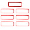 UOIENRT 7 Pcs Red Hood Vents Cover Trim, Replacement for