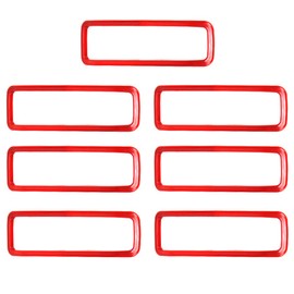 UOIENRT 7 Pcs Red Hood Vents Cover Trim, Replacement for Jeep Wrangler JL JLU 2018-2024, Replacement for Jeep Gladiator JT 2020-Up