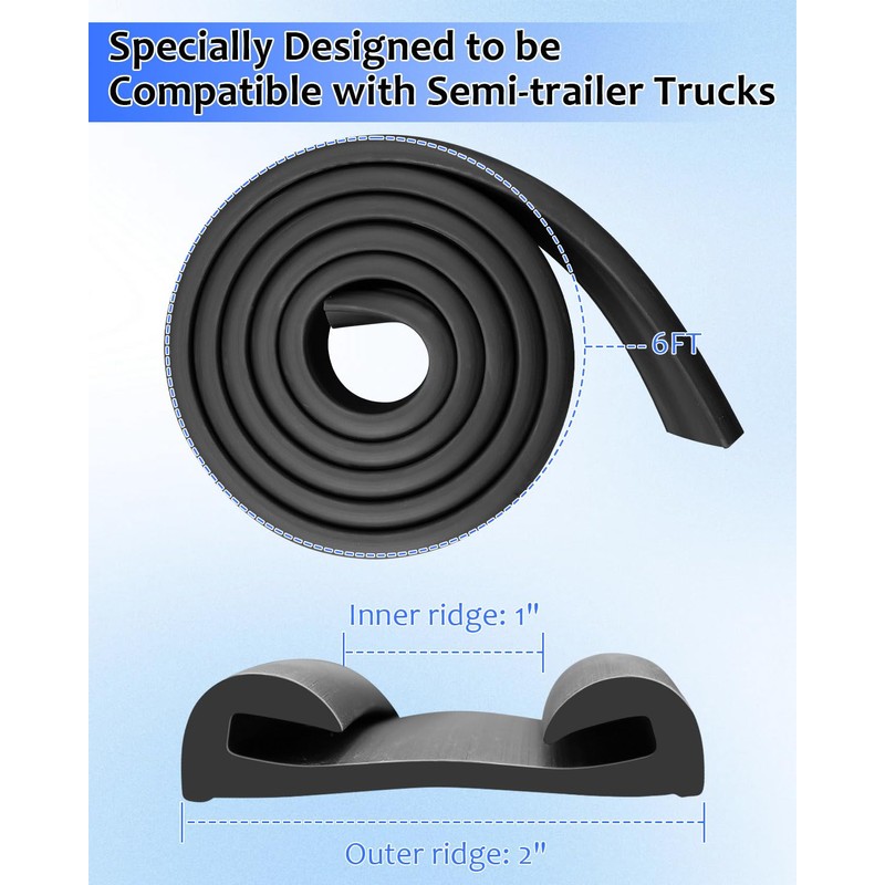2 Inch Fuel Tank Strap Isolator Compatible with Semi-Trailer Trucks,