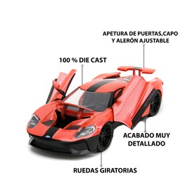 Jada Toys - Pink Slips Model Car 1:24 Ford GT (2017) - Large Toy Car (8") Metal with Rubber Tyres and Opening Parts, Car for Adults and Children from 8 Years