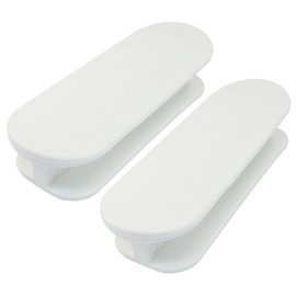 Zorveiio 2 Pack Self-Adhesive Pull Handles, Stick-on Handles for Cabinets, Doors, Drawers, Windows, Clothing Boxes, Sliding Closet Push Pull Helper(White)