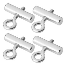 Comioke Pack of 4 Piping Stoppers, Stopper for Piping Rail, Awning Stopper, Stainless Steel, Awning Hooks, Camping Blocking Kit for Caravan, Motorhome, Campervan, Boat