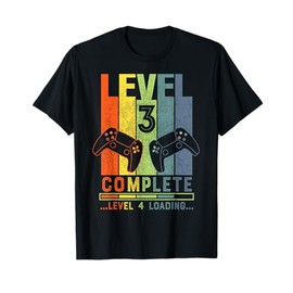 Level 3 Complete Gamer Gift 3 Years Wedding Anniversary T-Shirt