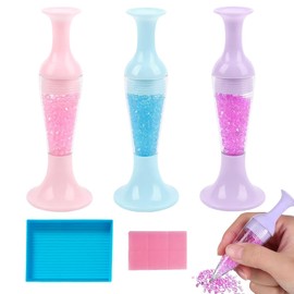 FFWTPY Set of 3 Diamond Painting Pens for Filling Daiments Painting Accessories Set Diamond Painting Pens Diamond Painting Tool Suitable for Diamond Painting Nail Art DIY (3 Colours)