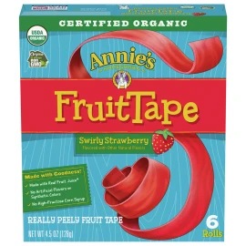 Annie's Homegrown Fruit Peelie Swirly Strawberry 4.5 oz (Pack of 8)
