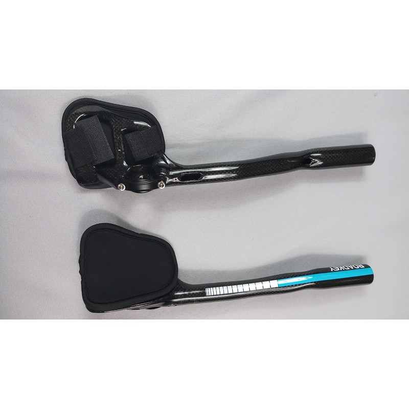 Aero Bars TT Bike Armrest Handlebars Blue 3K Gloss Carbon