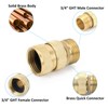 STYDDI Brass Full Flow Garden Hose Quick Release Connect Adaptor