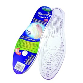 2 Pair of Memory Foam Shoe Insoles Sports Foot Feet Orthopedic Unisex Comfort by SmartHome