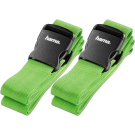 Hama Luggage Strap - Strap for securely locking luggage for Travel, 5 x 200 cm Grün / 2er Pack