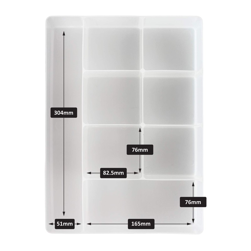 WestonBoxes Crafty Tool Box - Storage Box with Fixed Dividers