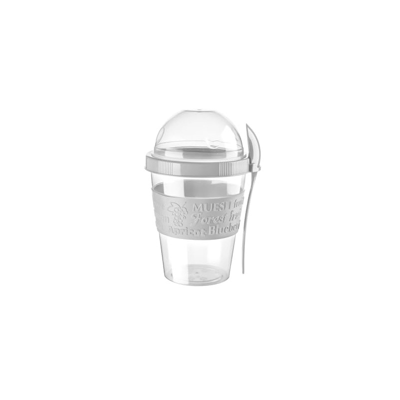 Reusable Yogurt Pots Set of 4 With Lids, Overnight Oats
