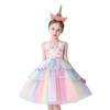 HIHCBF Girls Unicorn Costume Pageant Princess Party Tutu Dress Rainbow
