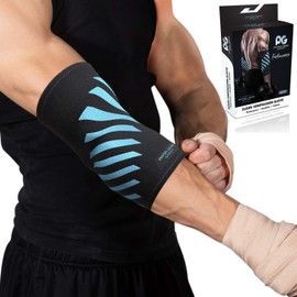Elbow Compression Sleeve for Men & Women - Elbow Brace for Tendonitis and Tennis Elbow Relief, Golf Elbow, Joint Pains, Bowling, Weightlifting in Premium Breathable Fabric (1 Piece BLUE Medium)