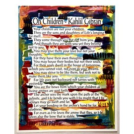 On Children Kahlil Gibran poster - Heartful Art by Raphaella Vaisseau