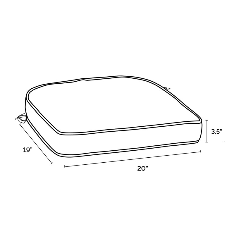 Arden Selections ProFoam Performance Outdoor Seat Cushion 19 x 20,