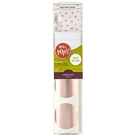 WallPops WPD2137 Metallic Effect Rose Gold Dots Decal - Metallic
