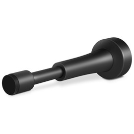 Spring Door Stoppers, Aluminum Door Stoppers for Bottom of Door, Hydraulic Shock Absorbent Technology, Matte Silicone Tip Black Door Stopper, 4.33 Inch Height
