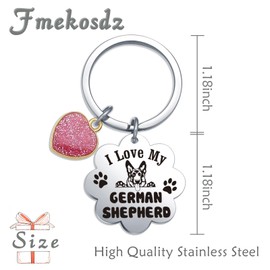Fmekosdz German Shepherd Charm Gifts For German Shepherd Lover Keychain German Shepherd Mom Gifts German Shepherd Dog Keychain German Shepherd Themed Jewelry German Shepherd Dog Owner Gifts
