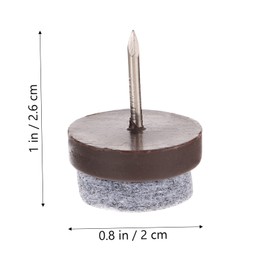 Gatuida 60pcs Slip Floor Nails Felt Furniture Pads Felt Chair Pads Sliding Glide Furniture Glides Screw