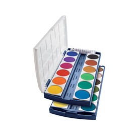Herlitz 10199933 School Paint BZW. Paint Box - 24 Colours with Opaque White