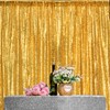 JYFLZQ Gold Sequin Backdrop Curtain 4x10ft(WxH) 2 Panels Glitter Sequence