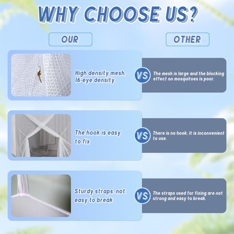 ACTOYS Mosquito Net Bed XXL, Mosquito Net Travel Outdoor, Mosquito