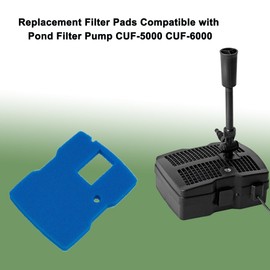 Qzbhct Sponge Filter Media Pad for Pond Pump CUF-5000 CUF-6000 660GPH Pressure Pond Filter, 2 Pack
