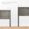 Pemberly Row Queen Modern Rubberwood and MDF Headboard in Gray