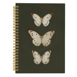 CUANFDDSF Vintage Moody Butterfly Journal Notebook School Office Supplies, Butterfly Gifts for Women Girls Butterflies Lovers Hardcover Spiral Notebook 5.5x8.3 Inch