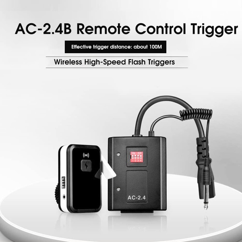 Wireless Remote Control Flash Trigger Set, 16-Channel Studio Light Shutter