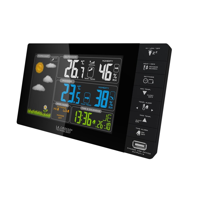 La Crosse Technology Weather Station-BLA WS6827 Screen English Color Black