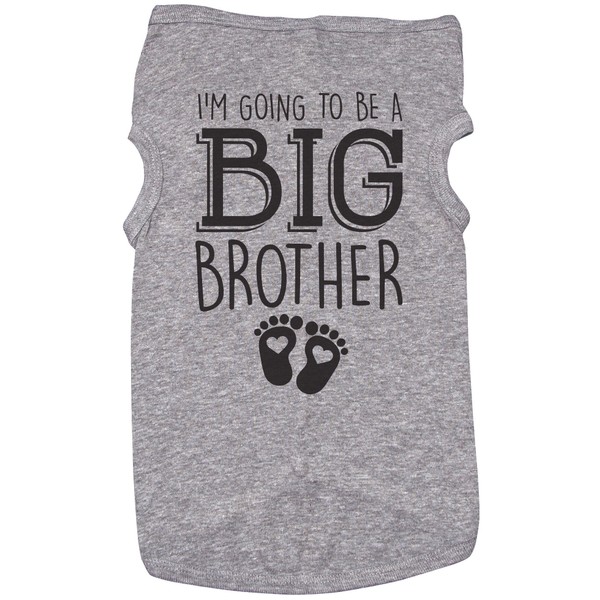 Big Brother Shirt for Dogs/I'm Going to BE A Big Brother/Puppy Shirt (XS, Grey)