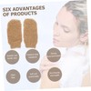 Mikinona Exfoliating Body Jute Bath Gloves 2 Pack Body Scrub