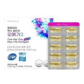 Dr. Check One Purday Max Altige Omega 3, 90 tablets, 1 box / 닥터체크 원퍼데이 맥스 알티지 오메가3, 90정, 1박스
