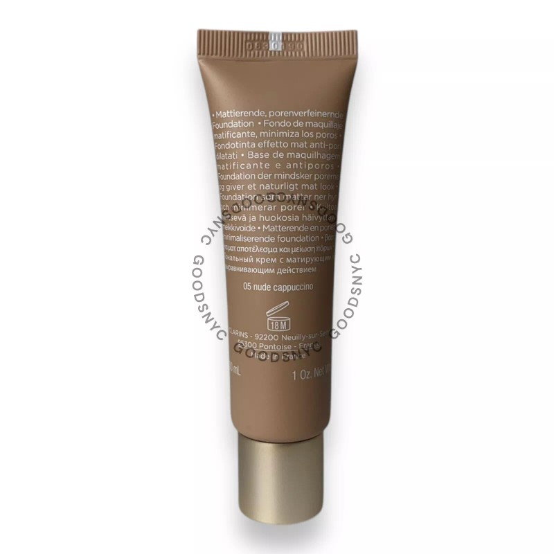 Clarins 2-PACK Clarins Pore Perfecting Mattifying Foundation, 05 Nude Cappuccino