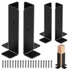 4Pcs Adjustable Post Anchor Brackets Kit, Fit 1.5x1.5, 2x2, 2x4,