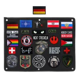 64 x 46 cm Patch Hanger - Patch Folding Plates - Patch Shows Wall - Patches Display Patch Mat Wall - Tactical Military Patch Board Organiser Holder Display Collection Cloth