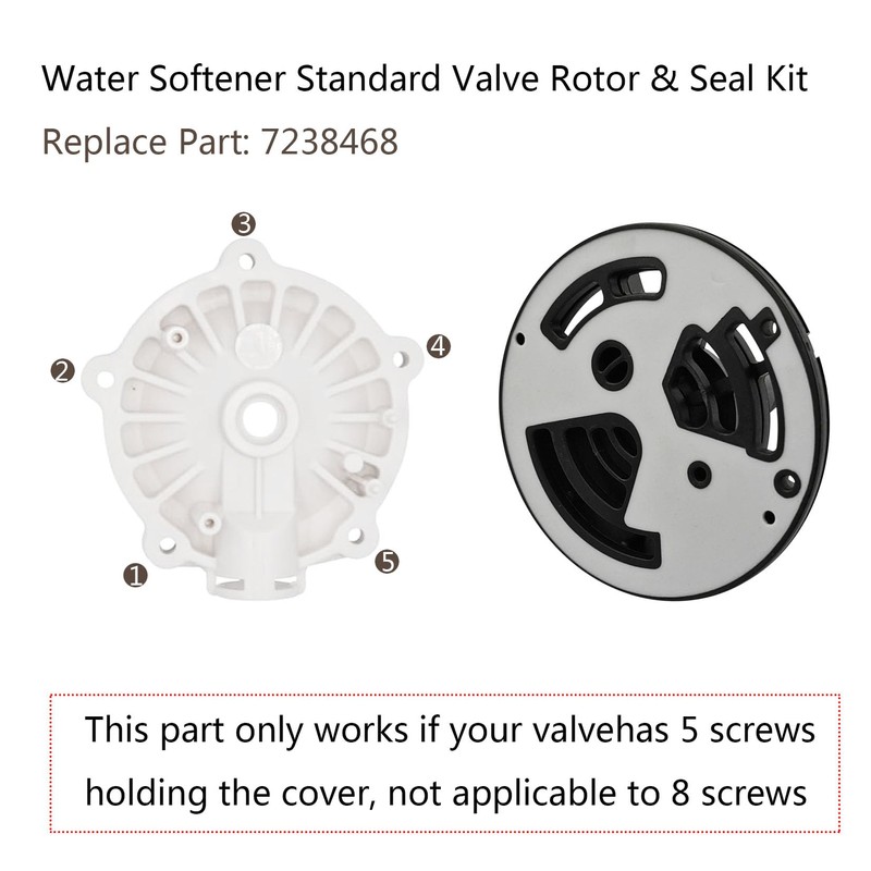 High Flow 7238468 Water Softener Standard Valve Rotor and Seal