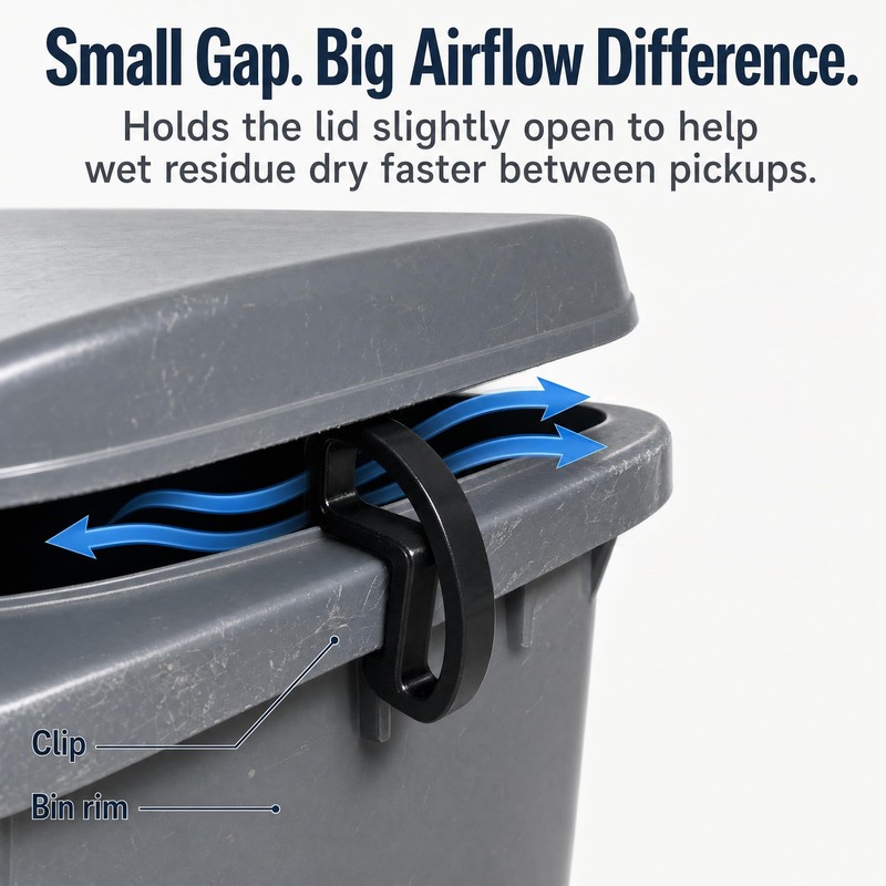 CSUPPCREA 2 Pack Trash Can Lid Vent Clips for U.S.