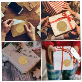 COHEALI 2rolls Kraft Thank You Stickers Round Seals Box Seals for Candy Bag Cookie Box Calendar Photo Frame Notebook Envelope Scrapbook Off Stick Suitable for Christmas Thanksgiving