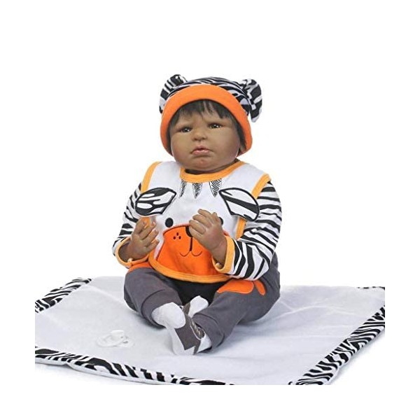 Medylove Reborn Baby Doll Clothes Set Boy for 20-22 inch Reborn Doll Tiger Outfit Accessories 4 Pieces