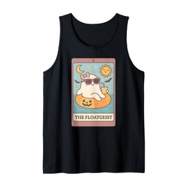 Summerween The Floatgeist Summer Funny Cute Ghost Tarot Card Tank Top
