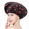 Shower Cap,Adjustable Large Shower Cap for Women,Cloth Lined EVA Exterior