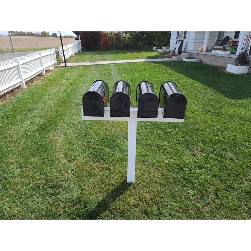 Handy Post 4L 42-in x 45-in White Vinyl Mailbox Post