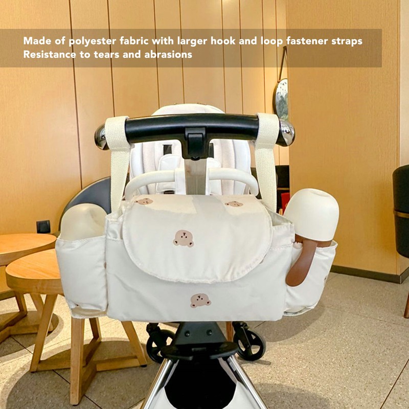 Baby Stroller Bag Stylish Portable Multipurpose Large Capacity Multiple Compartments