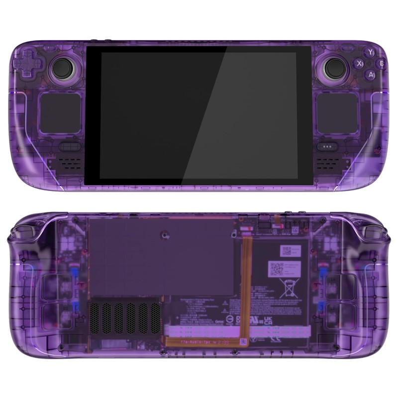 eXtremeRate Custom Faceplate Back Plate for Steam Deck LCD, Clear